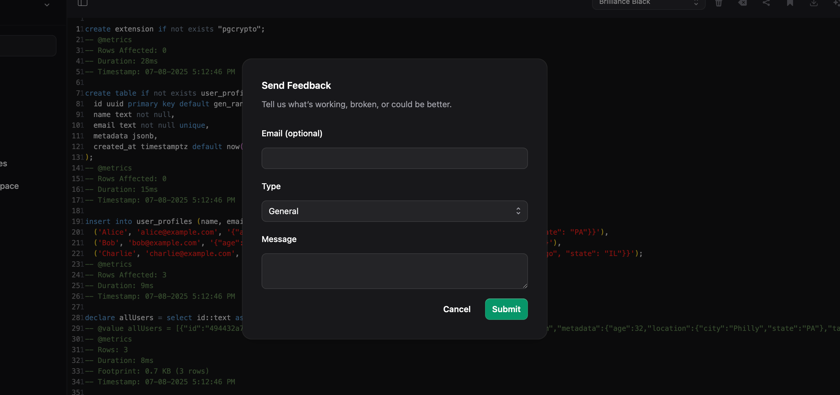 Dev Feedback