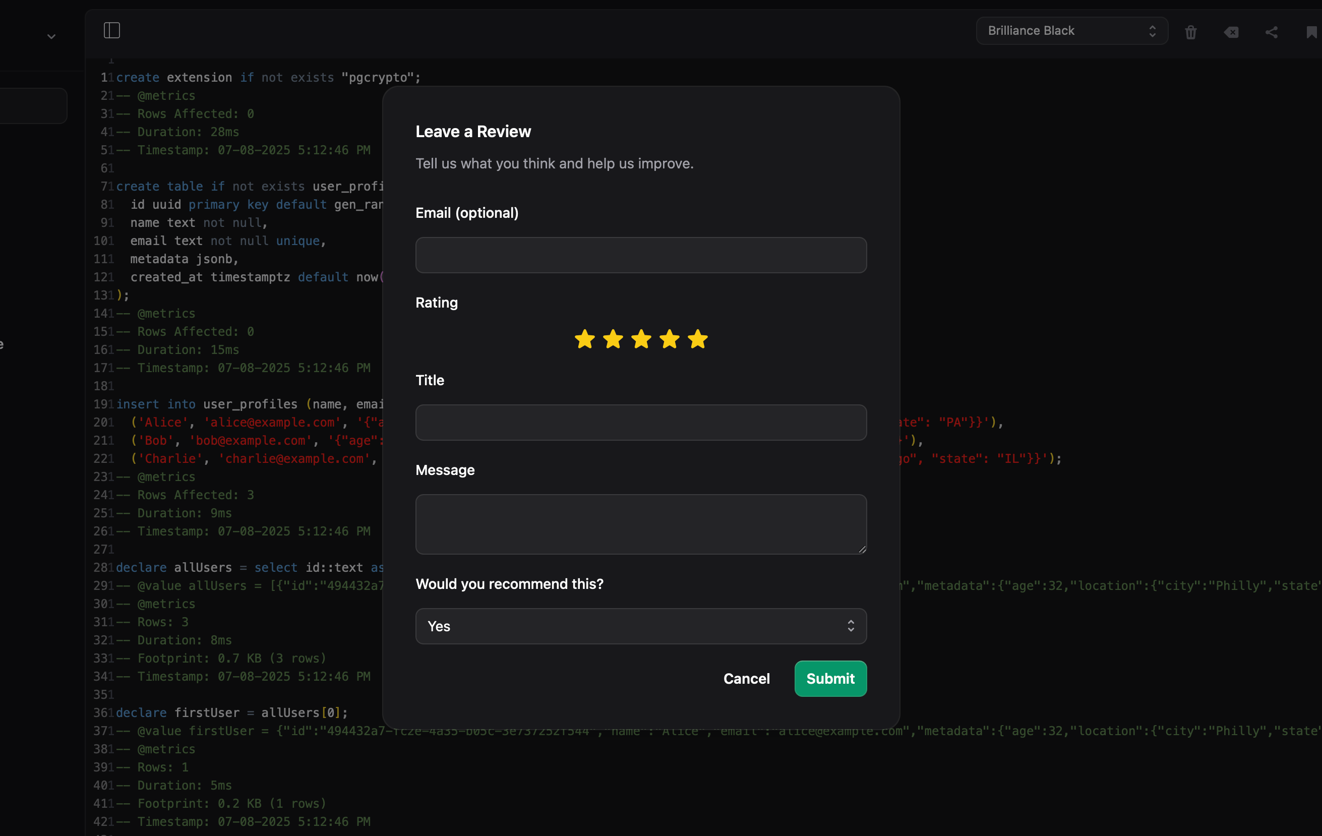 User Review